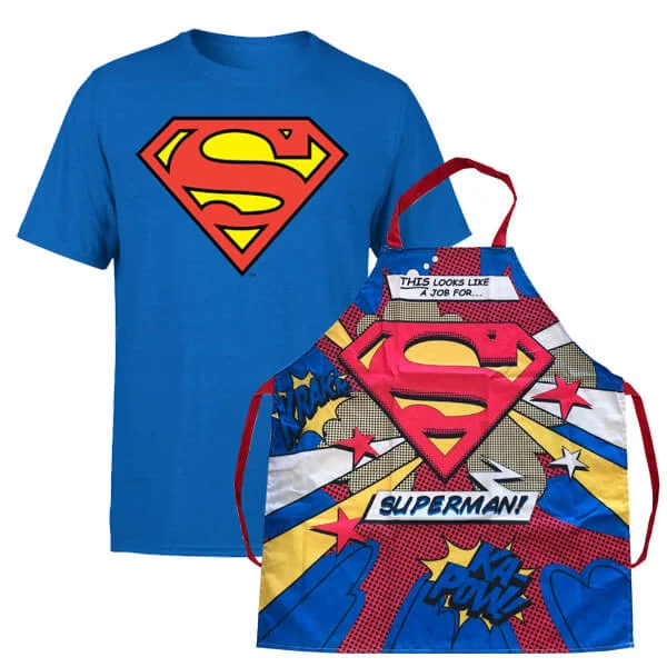 Superman T-Shirt And Apron Bundle - Men's-S Image 1