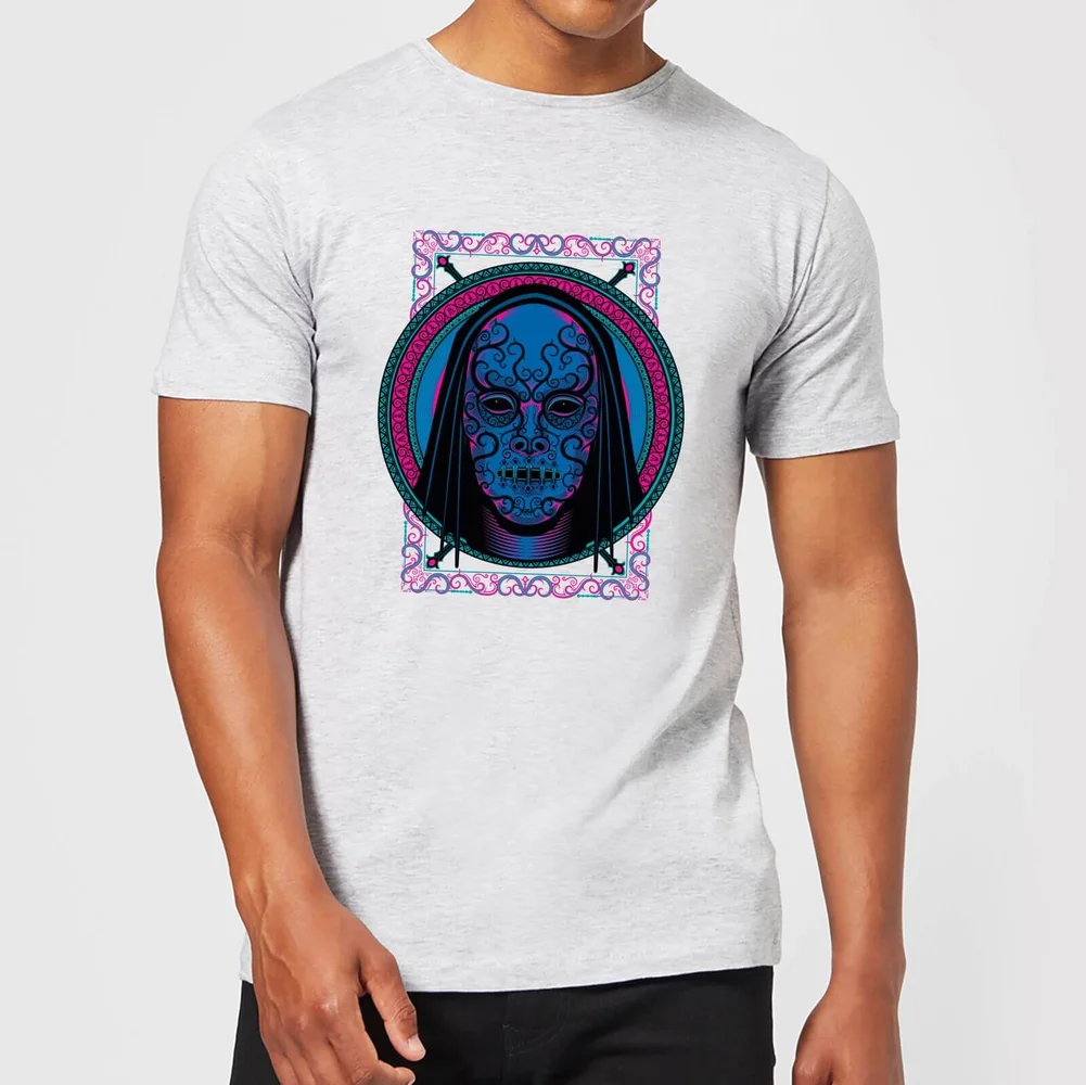 Harry Potter Neon Death Eater Mask Men's T-Shirt - Grey - S - Grey Image 1