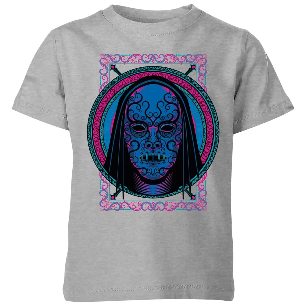 Harry Potter Neon Death Eater Mask Kids' T-Shirt - Grey - 3-4 Years - Grey Image 1