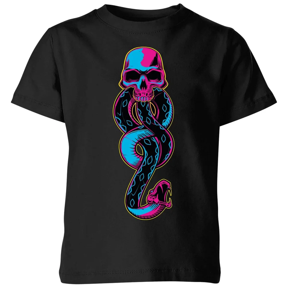 Harry Potter Neon Dark Mark Kids' T-Shirt - Black - 3-4 Years - Black Image 1