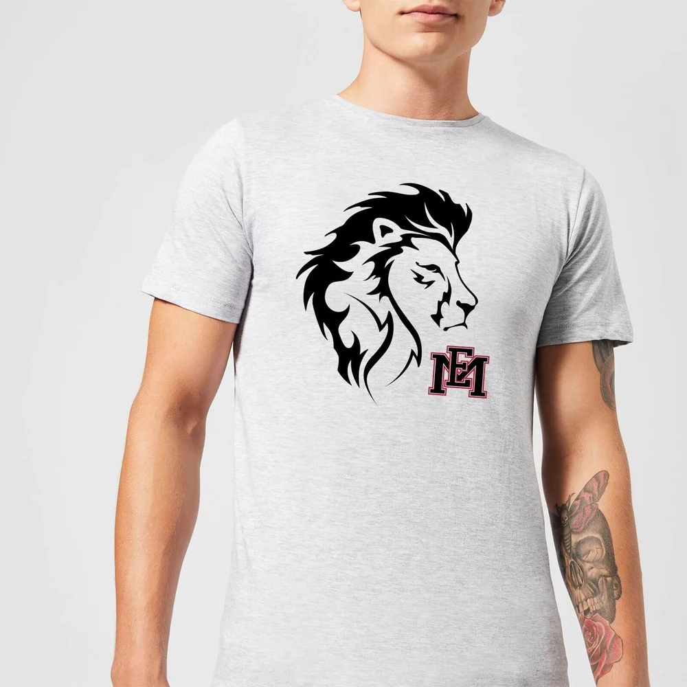 East Mississippi Community College Lion Head and Logo Men's T-Shirt - Grey - S Image 1