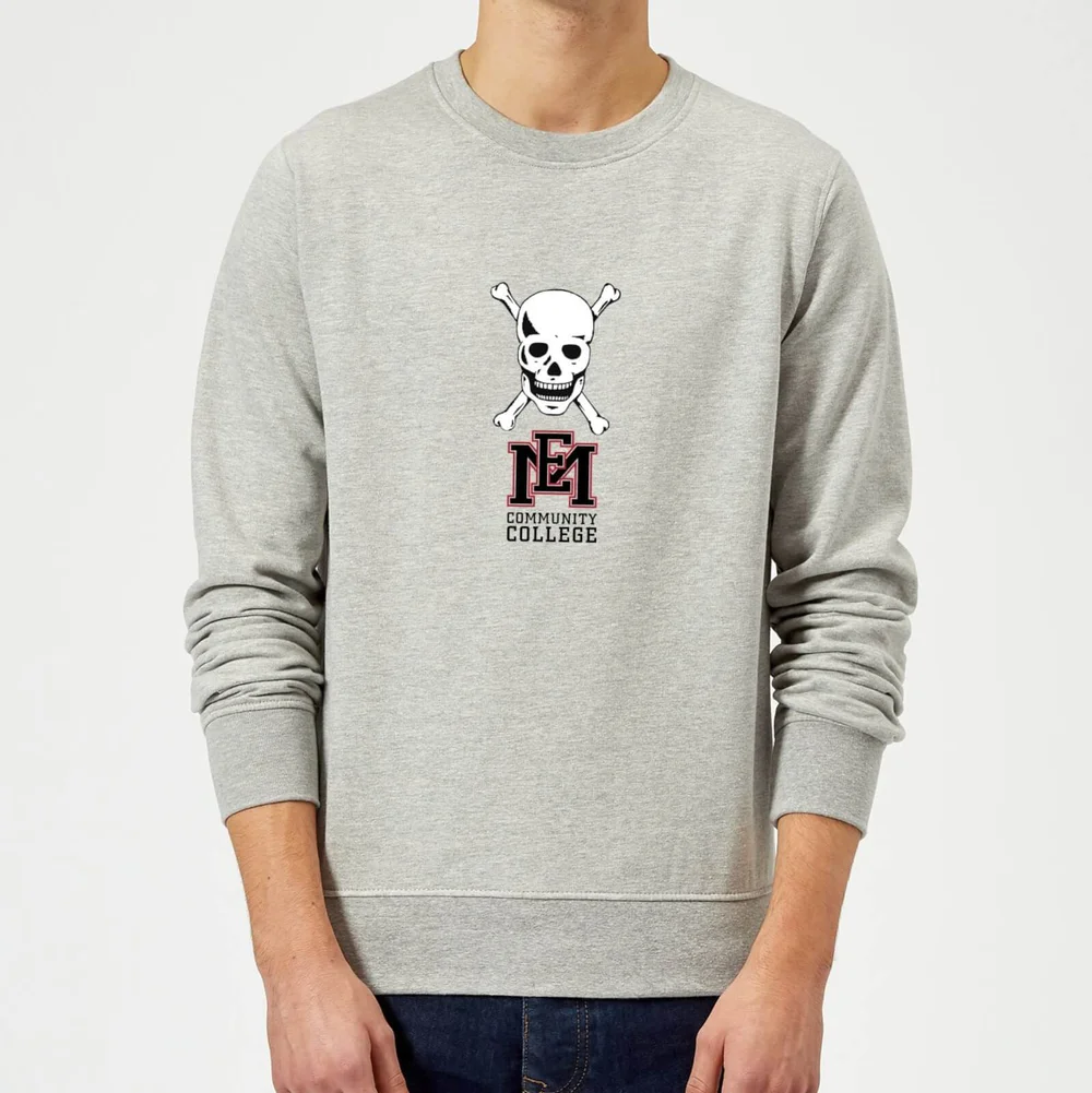 East Mississippi Community College Skull and Logo Sweatshirt - Grey - S - Grey Image 1