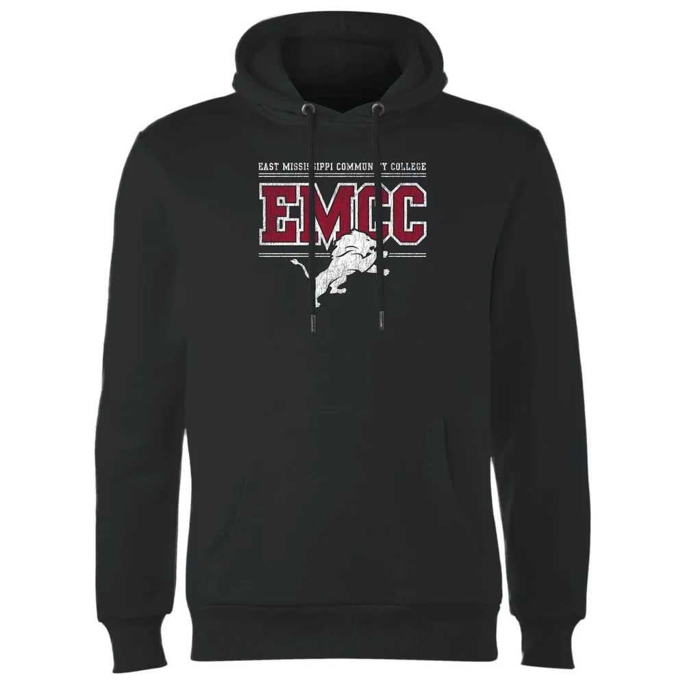 East Mississippi Community College Distressed Lion Hoodie - Black - S Image 1