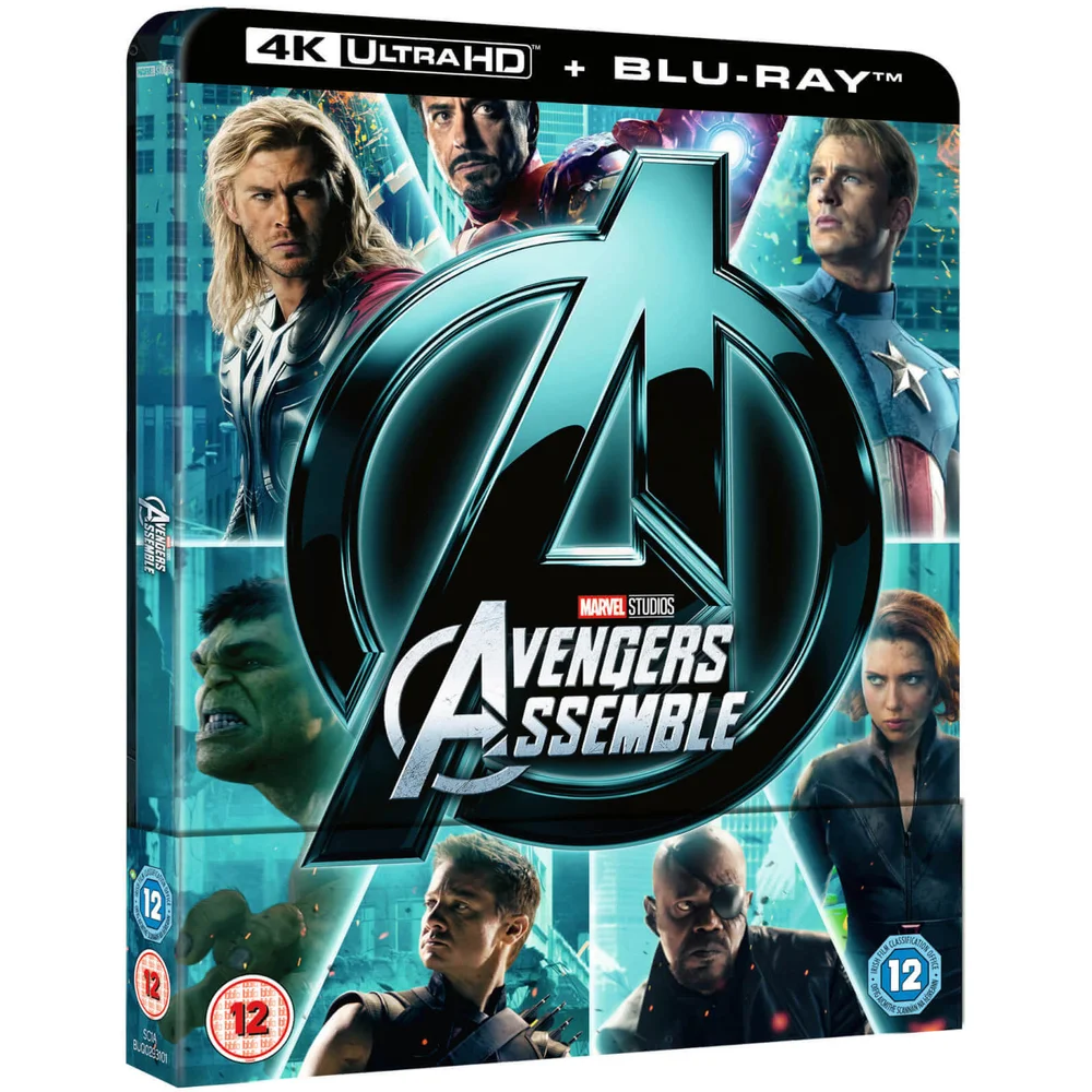 Avengers Assemble 4K Ultra HD (Includes 2D Version) - Zavvi UK Exclusive Steelbook Image 1