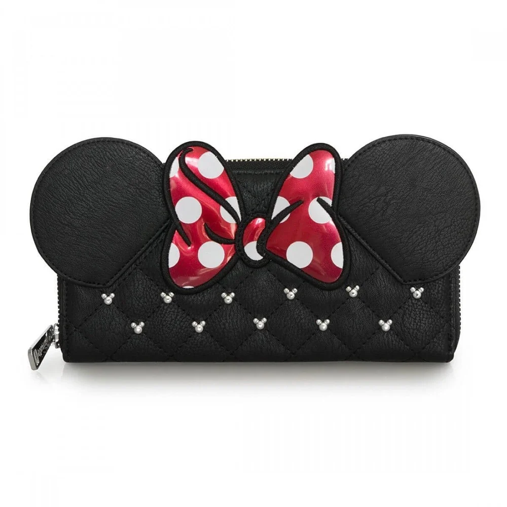Loungefly Disney Minnie Mouse Bow Zip Around Wallet Image 1