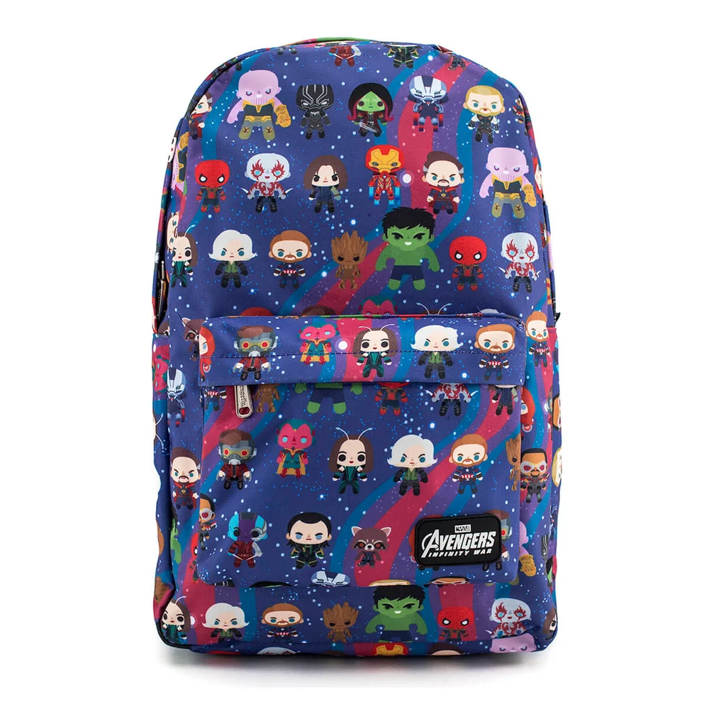 Loungefly Marvel Avengers Chibi AOP Backpack Image 1
