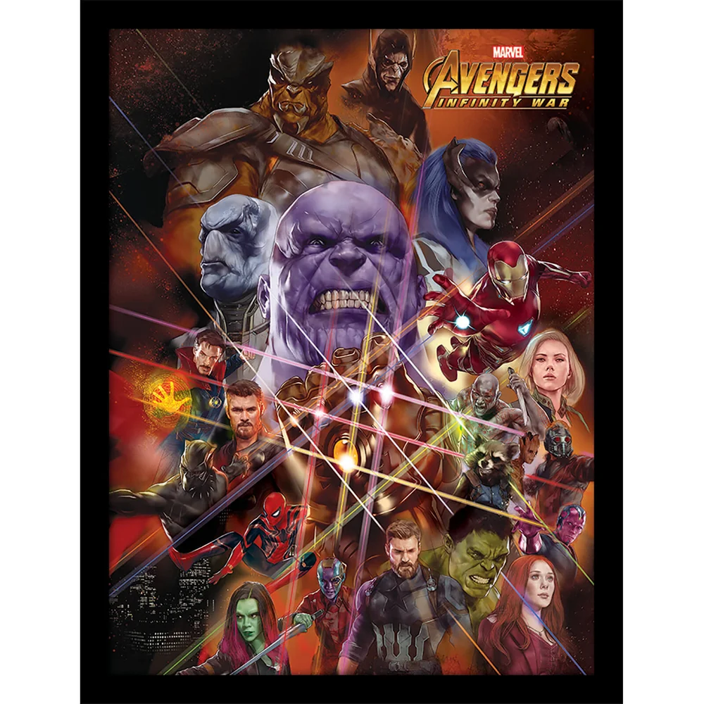 Avengers: Infinity War (Gauntlet Character Collage) Framed 30 x 40cm Print Image 1
