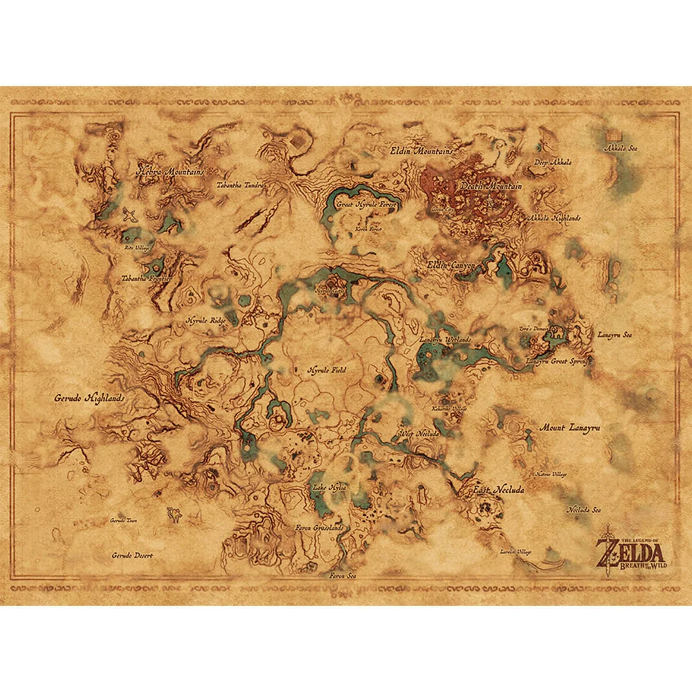 The Legend Of Zelda: Breath Of The Wild (Hyrule World Map) Image 1