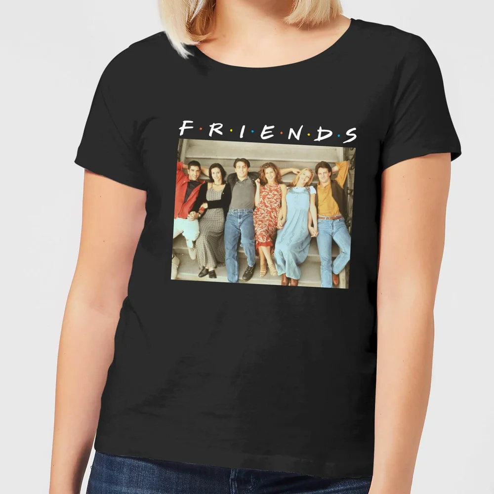Friends Retro Character Shot Women's T-Shirt - Black - S Image 1