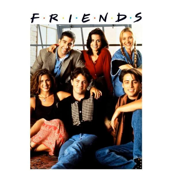 Friends Vintage Character Shot Women's T-Shirt - White