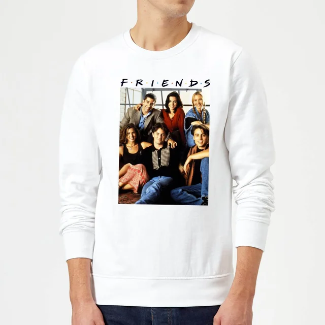 Friends Vintage Character Shot Sweatshirt - White