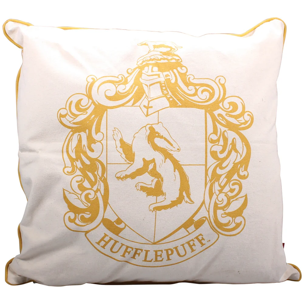 Harry Potter Hufflepuff Crest Filled Cushion Image 1