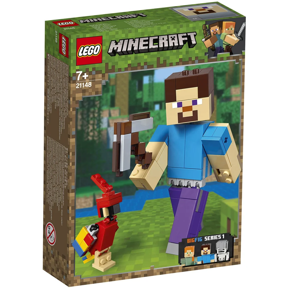 LEGO Minecraft: Minecraft Steve Bigfig with Parrot (21148) Image 1