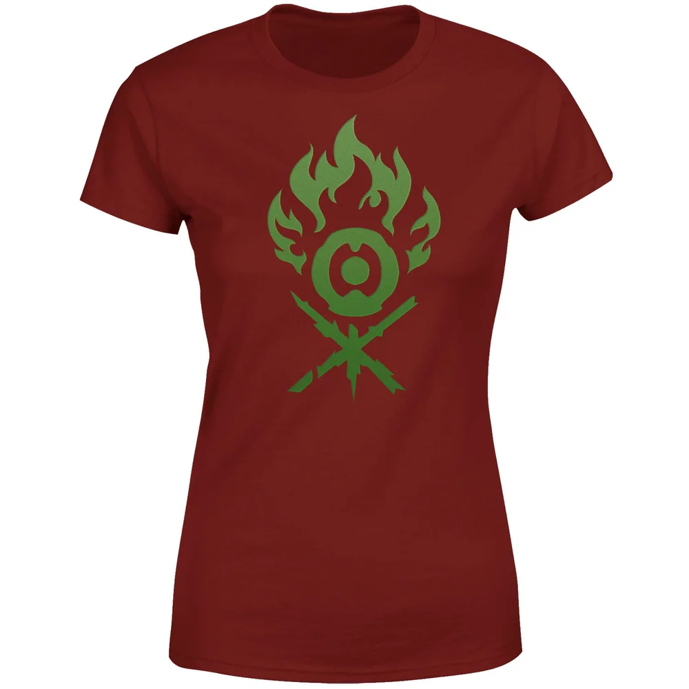 Magic The Gathering Gruul Symbol Women's T-Shirt - Burgundy - S - Black Image 1