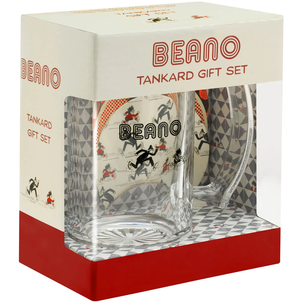 Beano Glass Tankard and Coasters Gift Set Image 1