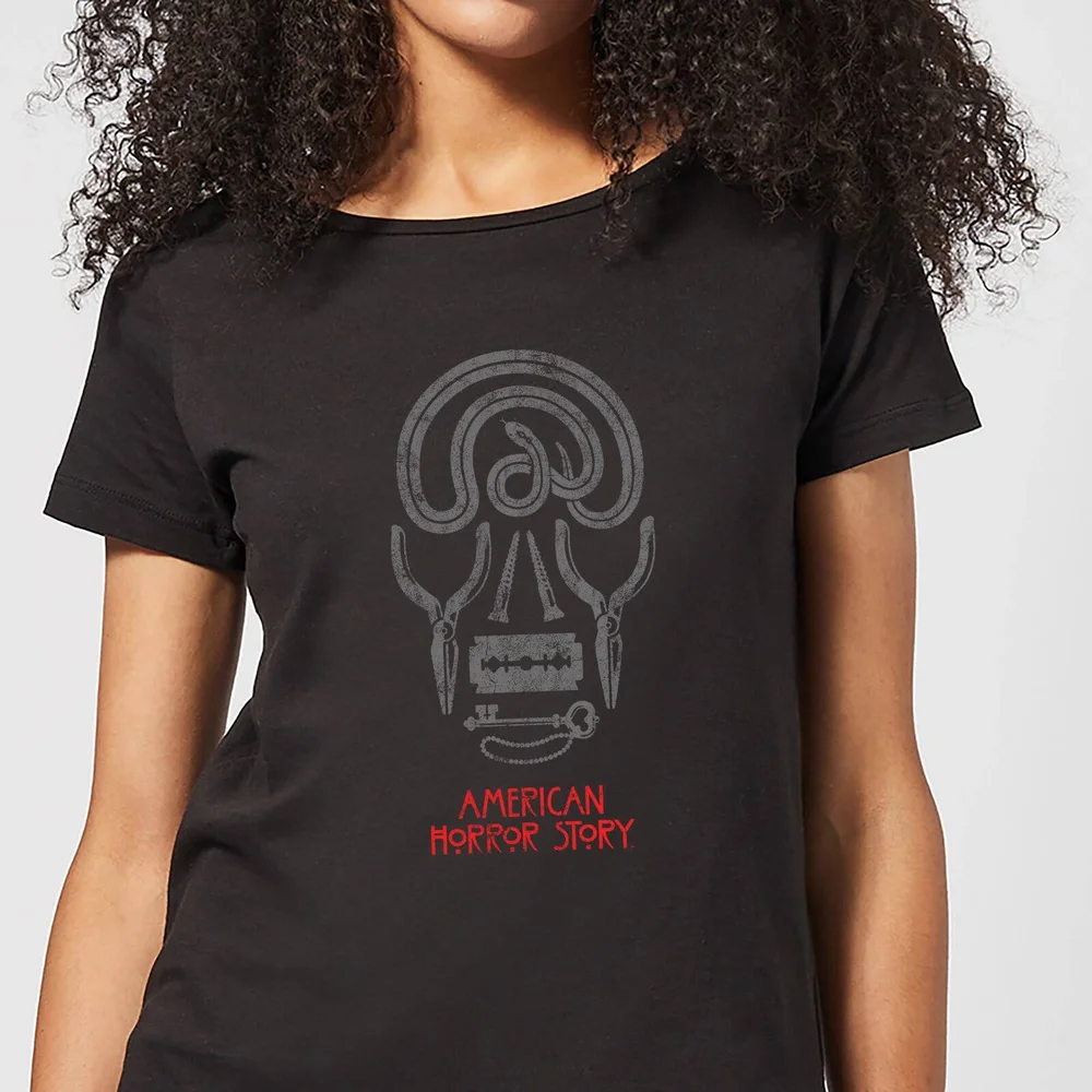 American Horror Story Hotel Cortez Skull Women's T-Shirt - Black - XS - Black Image 1