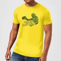 Universal Monsters Creature From The Black Lagoon Retro Crest Men's T-Shirt - Yellow