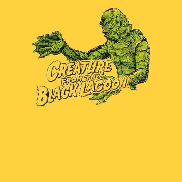 Universal Monsters Creature From The Black Lagoon Retro Crest Men's T-Shirt - Yellow