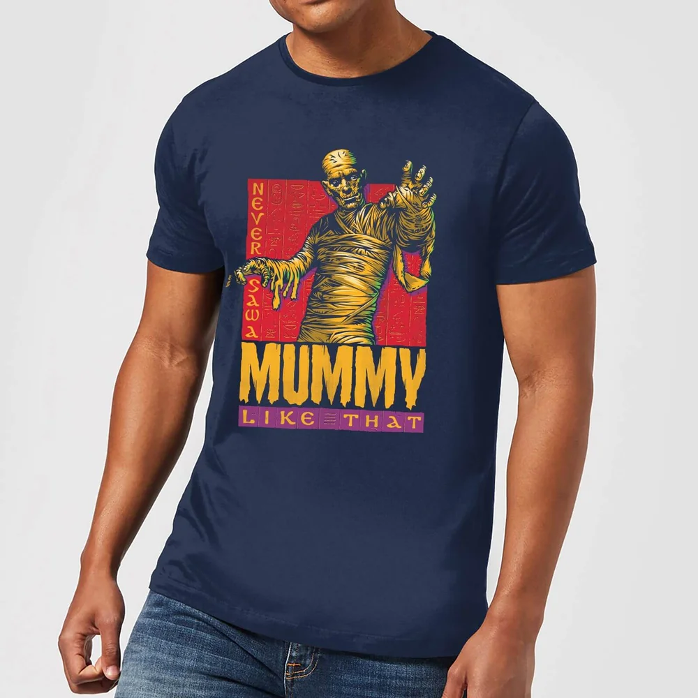 Universal Monsters The Mummy Retro Men's T-Shirt - Navy - S Image 1
