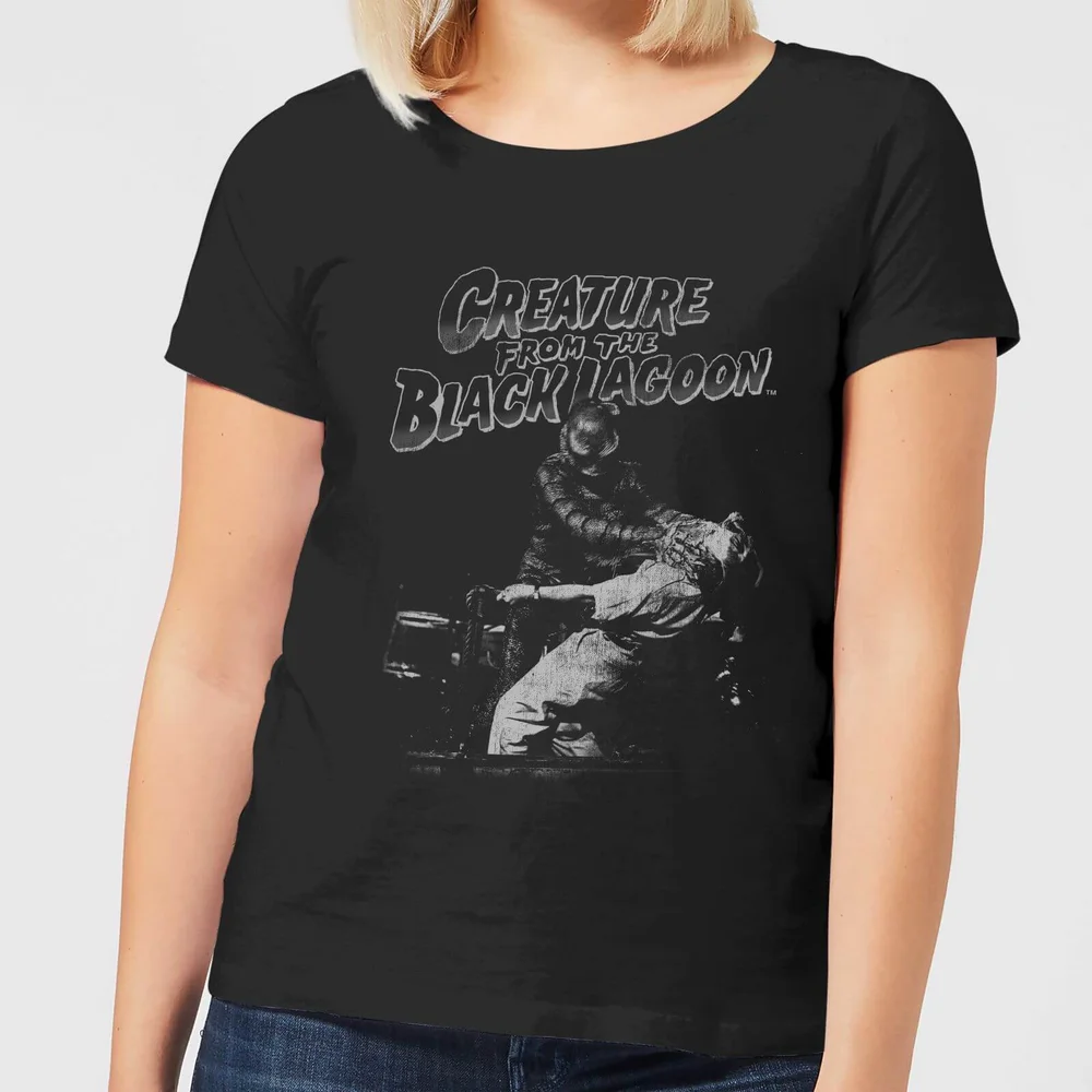Universal Monsters Creature From The Black Lagoon Black and White Women's T-Shirt - Black - S Image 1
