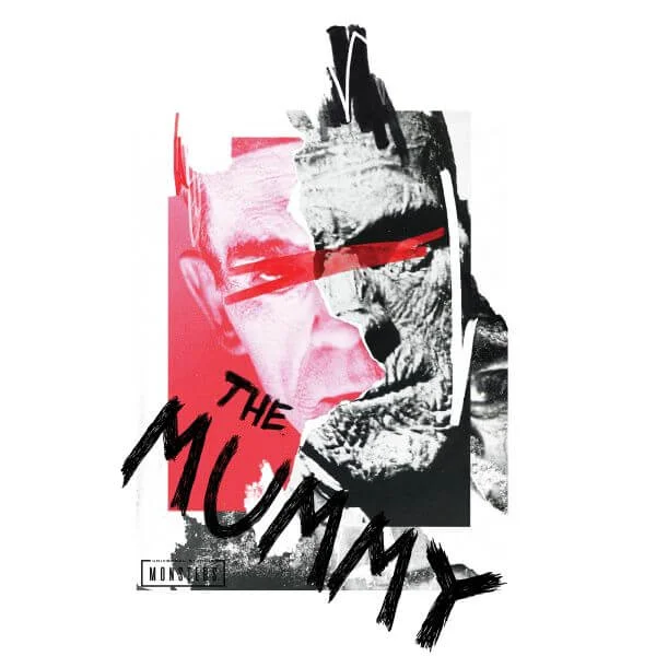 Universal Monsters The Mummy Collage Women's T-Shirt - White