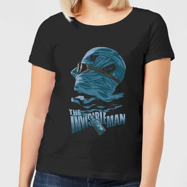 Universal Monsters The Invisible Man Illustrated Women's T-Shirt - Black