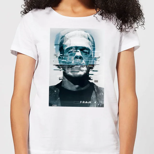 Universal Monsters Frankenstein Glitch Women's T-Shirt - White