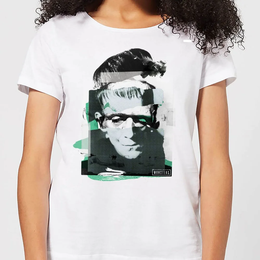 Universal Monsters Frankenstein Collage Women's T-Shirt - White - S Image 1
