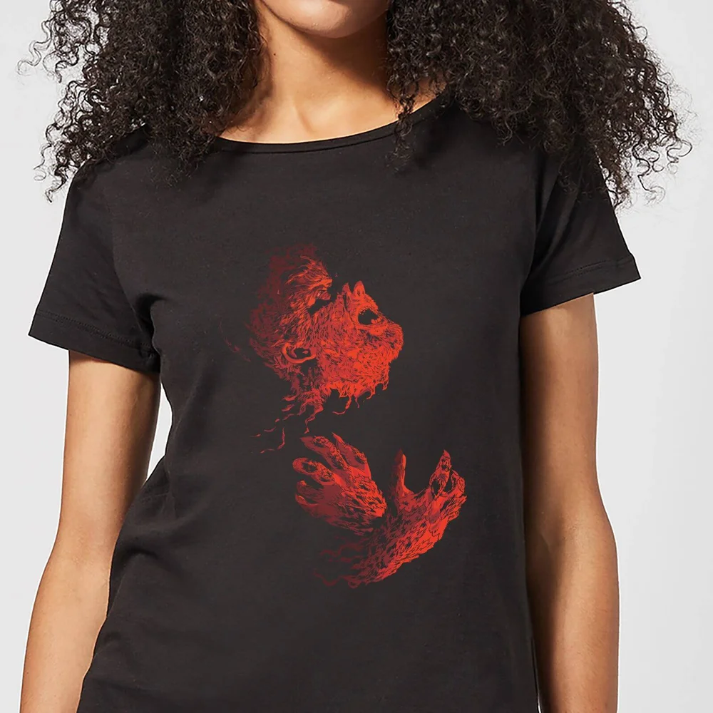 Universal Monsters The Wolfman Illustrated Women's T-Shirt - Black - S Image 1