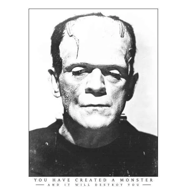 Universal Monsters Frankenstein Portrait Sweatshirt - White