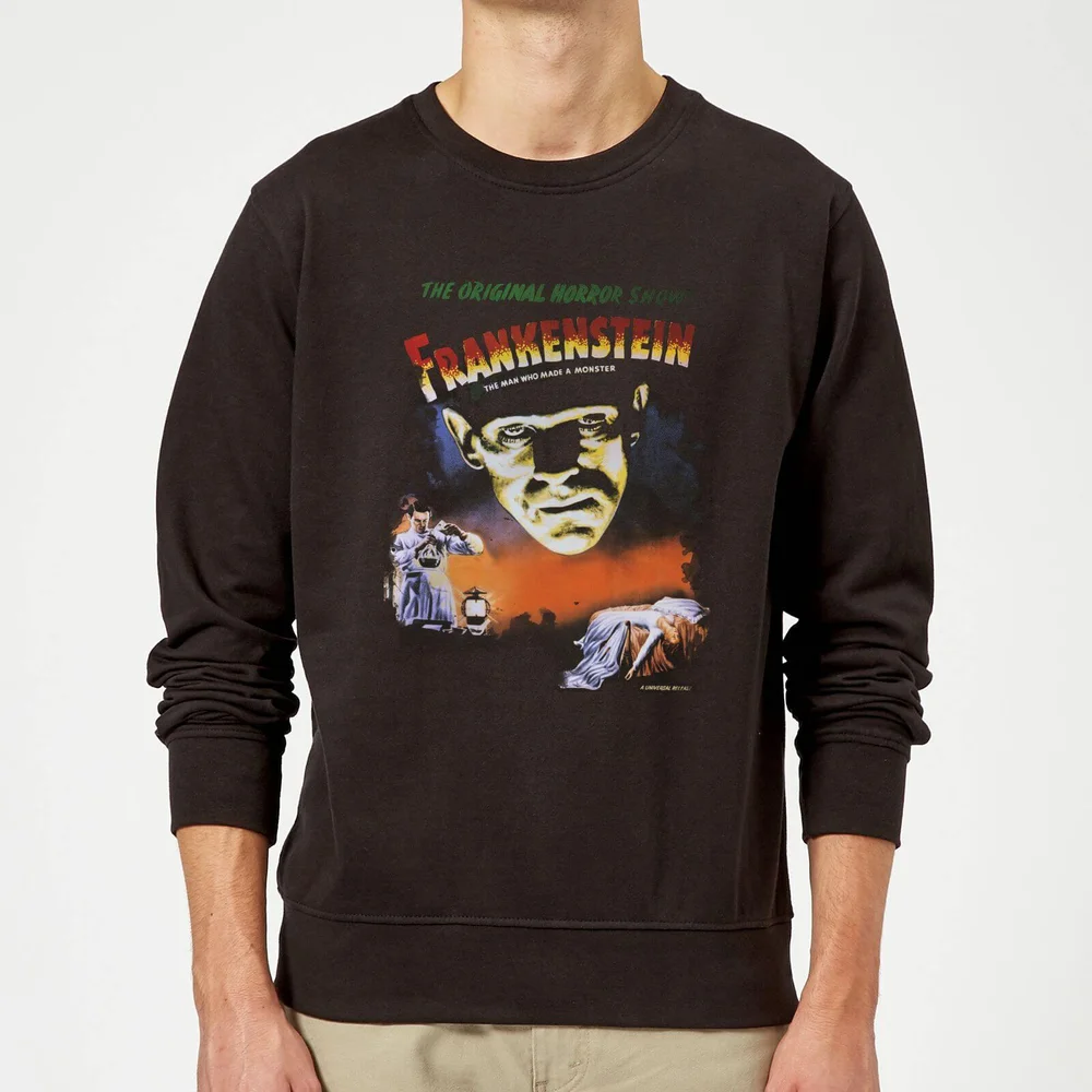 Universal Monsters Frankenstein Vintage Poster Sweatshirt - Black - S Image 1