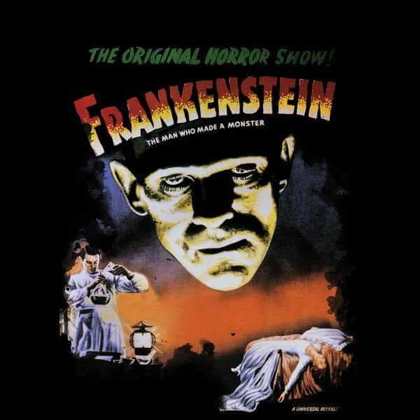 Universal Monsters Frankenstein Vintage Poster Sweatshirt - Black