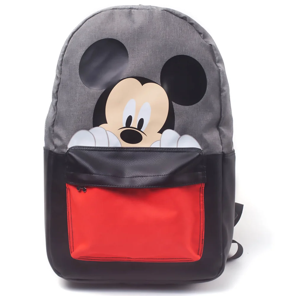 Disney Mickey Mouse Placement Printed Backpack - Black Image 1