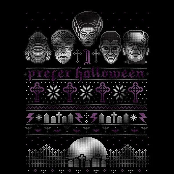 Universal Monsters I Prefer Halloween Women's T-Shirt - Black