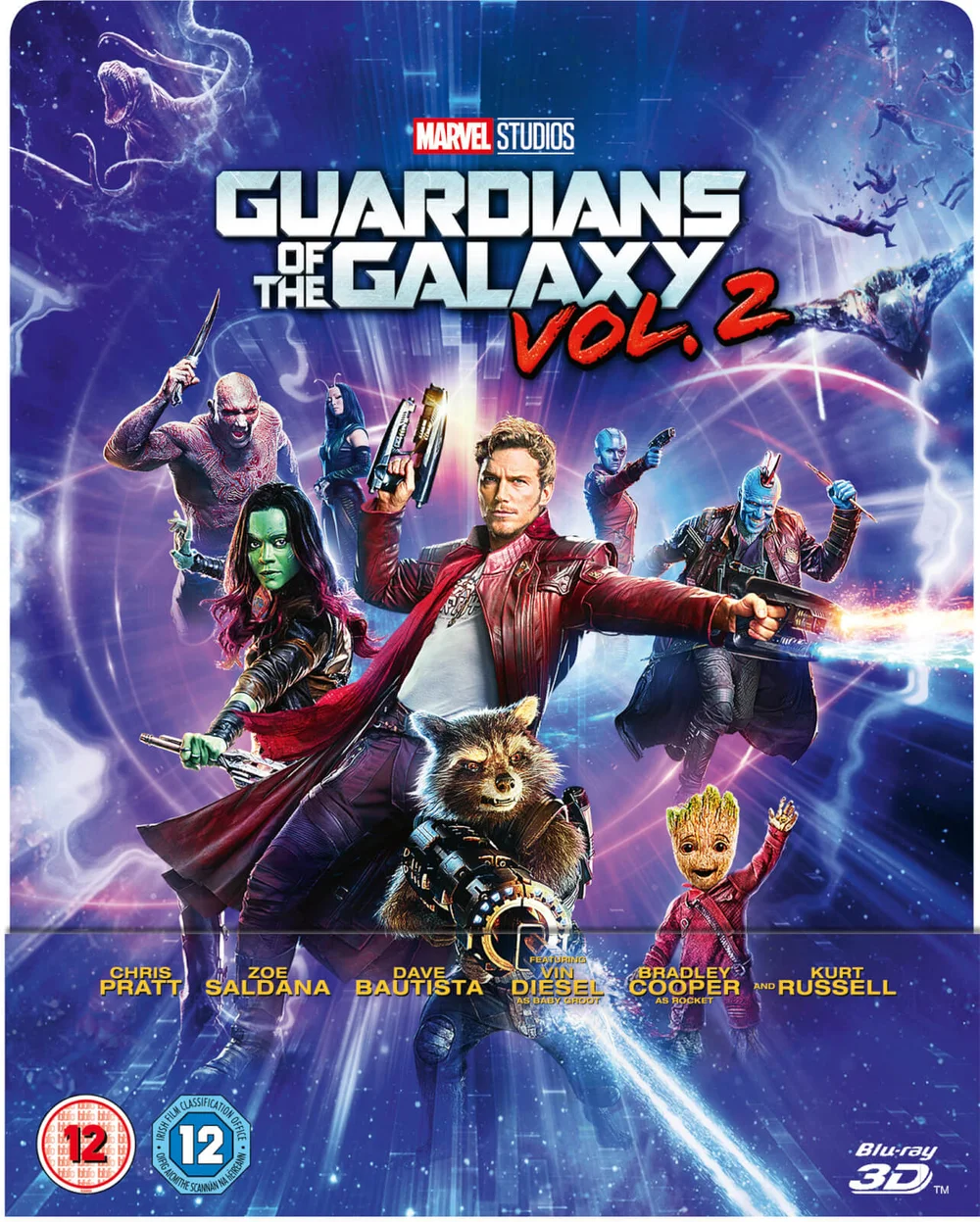 Guardians of the Galaxy Vol. 2 3D - Zavvi UK Exclusive Lenticular Edition SteelBook (Includes 2D Blu-ray) Image 1