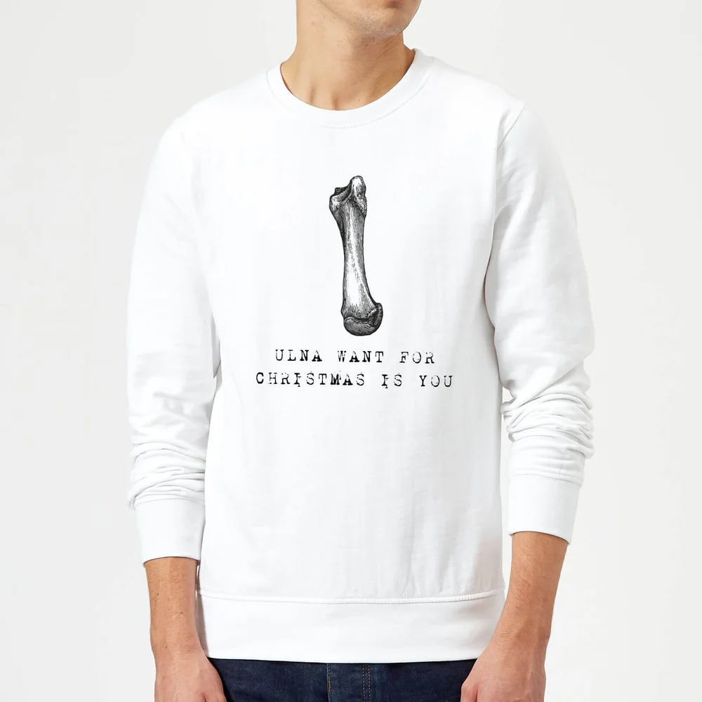 Ulna Want for Christmas Is You Christmas Sweater - White - S - White Image 1
