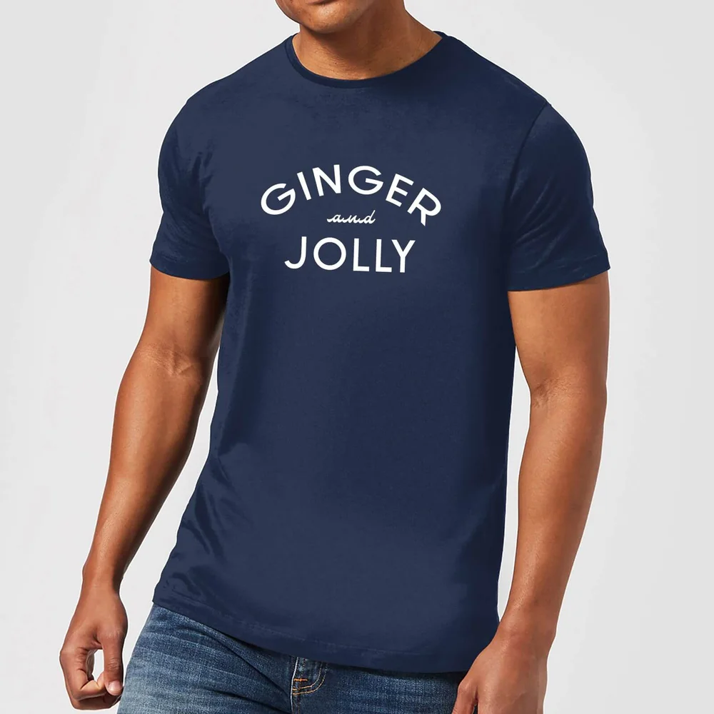 Ginger and Jolly Men's Christmas T-Shirt - Navy - S Image 1