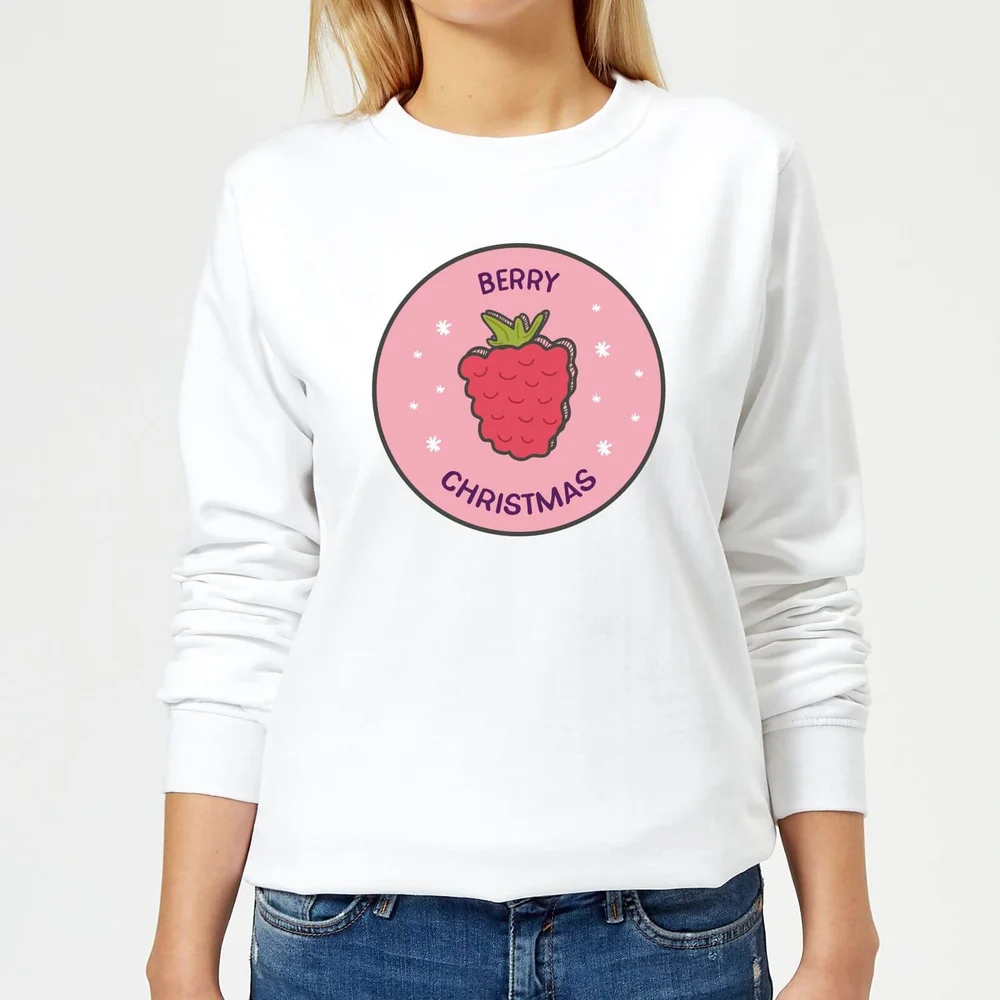 Berry Christmas Women's Christmas Sweater - White - XS - White Image 1