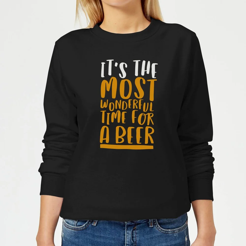 It's The Most Wonderful Time for A Beer Women's Christmas Sweater - Black - XS - Black Image 1
