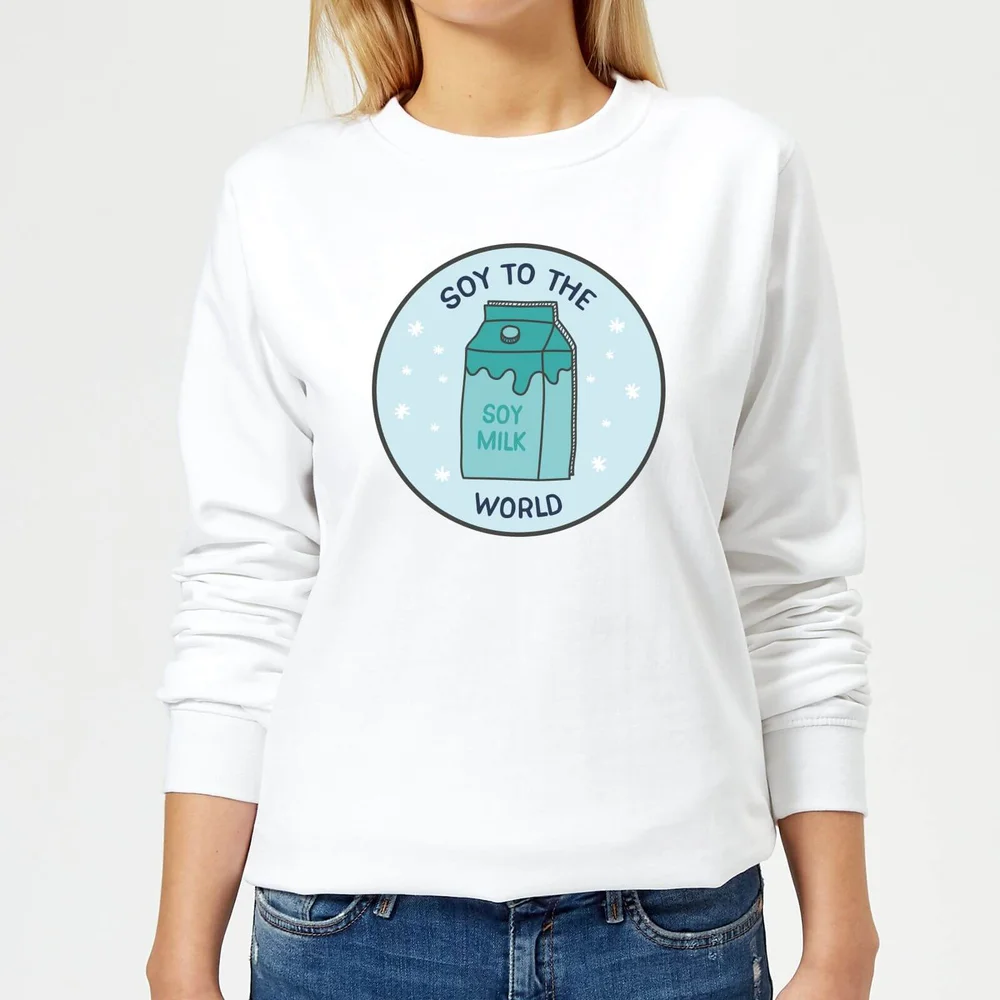 Soy To The World Women's Christmas Sweater - White - XS - White Image 1