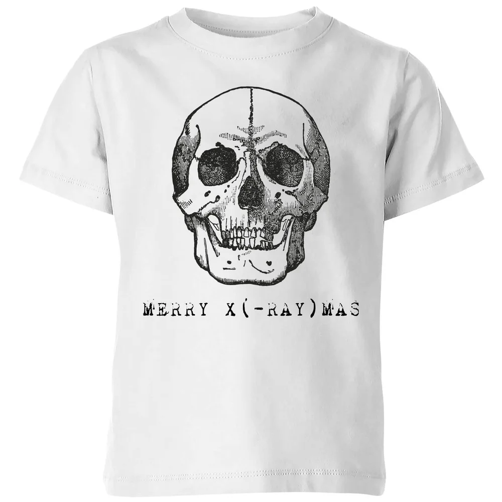 Merry X(-Ray) Mas Kids' Christmas T-Shirt - White - 3-4 Years - White Image 1