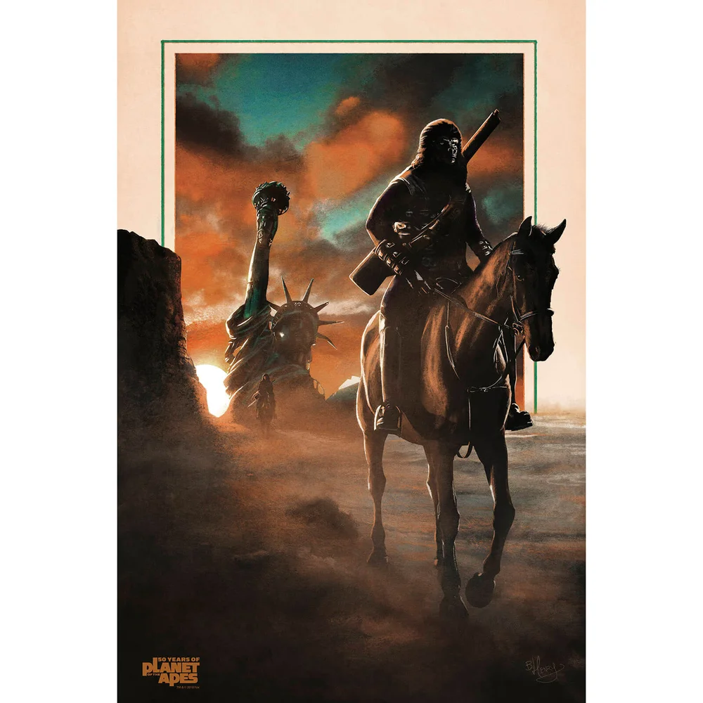 Planet of the Apes 50th Anniversary 16" x 24" Fine art Giclee by Brendan Henry - Zavvi Exclusive Timed Edition Image 1