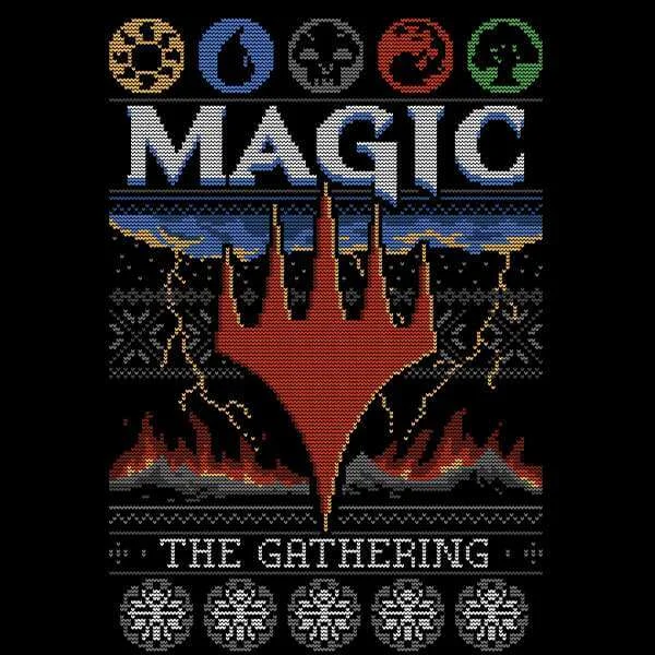 Magic The Gathering Colours Of Magic Knit Christmas Sweater - Black