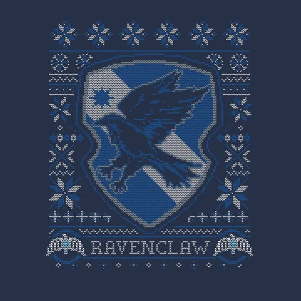 Harry Potter Ravenclaw Crest Women's Christmas T-Shirt - Navy