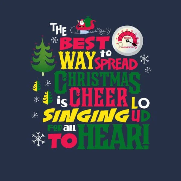 Elf Christmas Cheer Women's Christmas T-Shirt - Navy