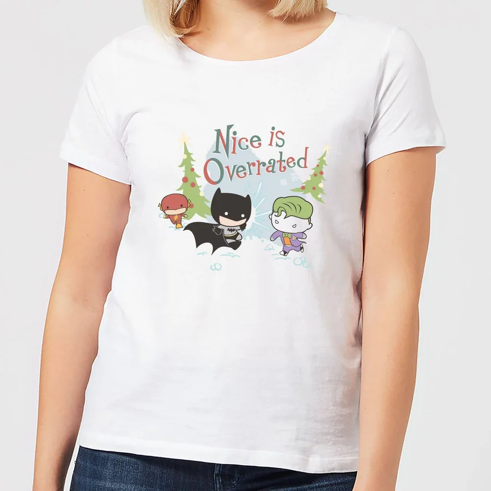 DC Nice Is Overrated Women's Christmas T-Shirt - White - XS Image 1