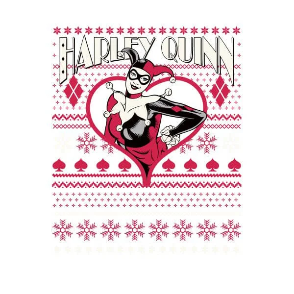 DC Harley Quinn Women's Christmas T-Shirt - White