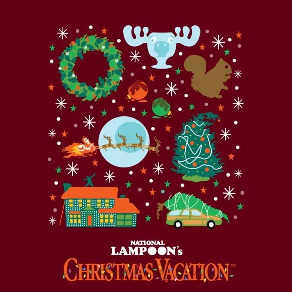 National Lampoon Griswold Christmas Starter Pack Women's Christmas T-Shirt - Burgundy