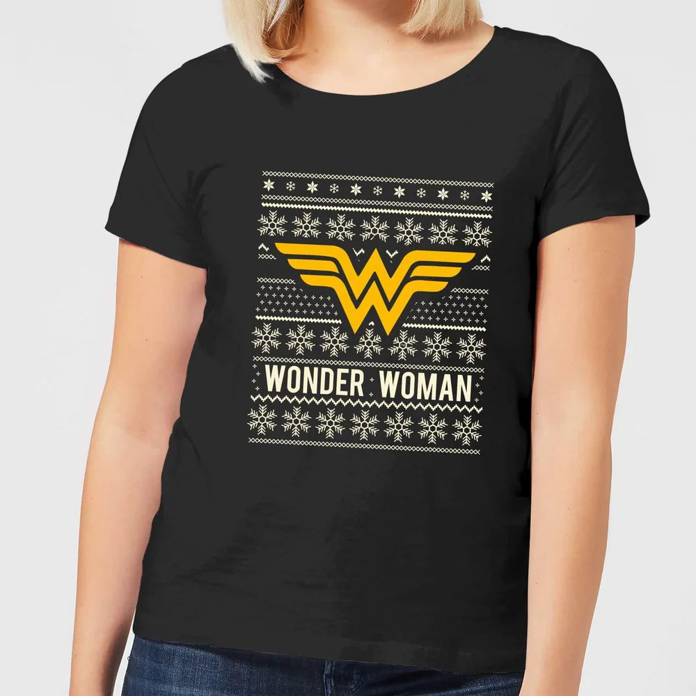 DC Wonder Woman Women's Christmas T-Shirt - Black - XS Image 1