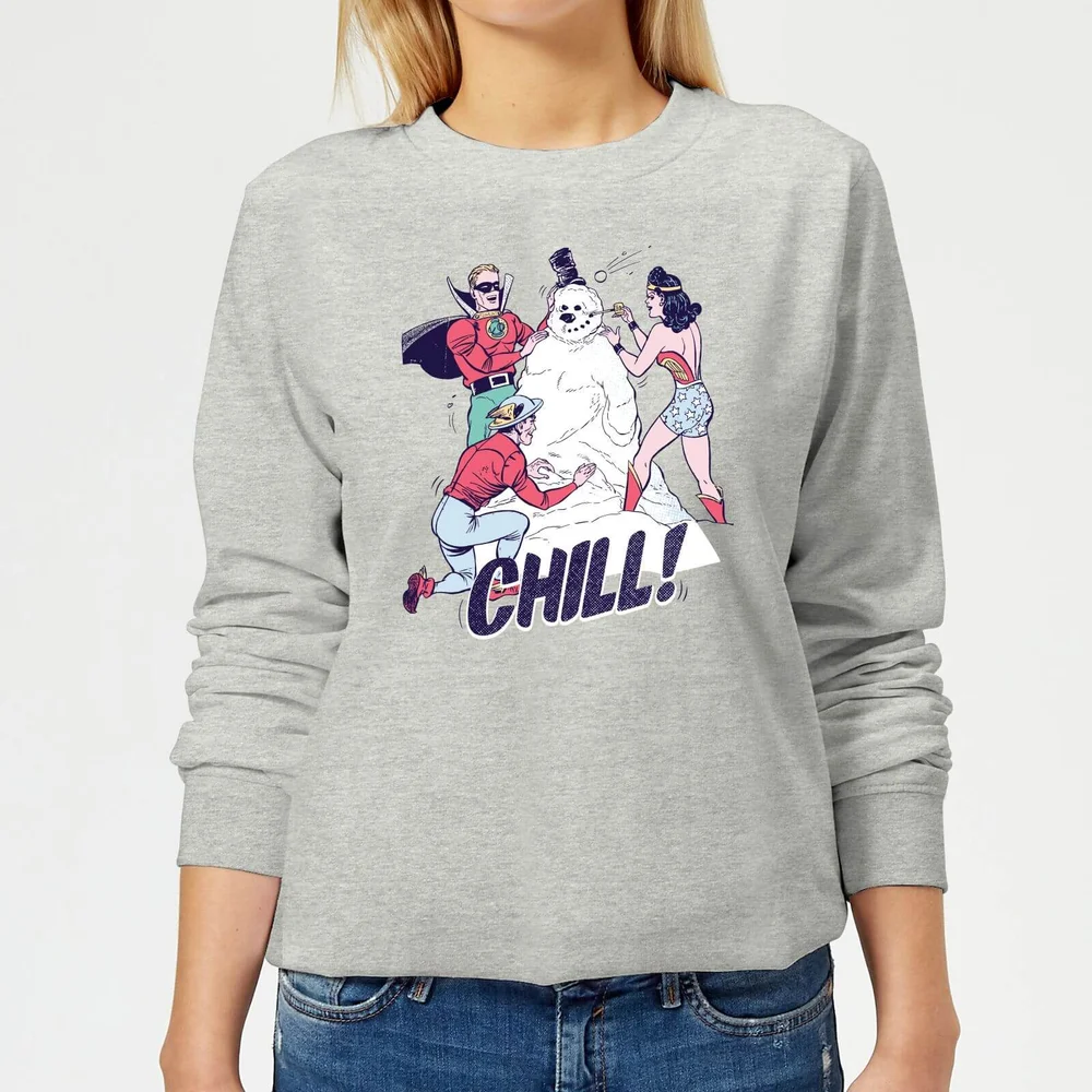 DC Chill! Women's Christmas Sweater - Grey - 3XL - Grey Image 1